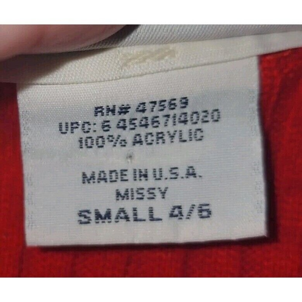 Faded Glory Knit Top V-Neck Short Sleeve Ribbed Red Blouse Small - Picture 4 of 7